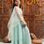 girls embroidered ready to wear lehenga with blouse & dupatta (l-sequenceblue)