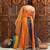 girls printed sleeveless ready to wear lehenga & blouse with dupatta (l-orangebluebandhni)