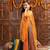 girls printed sleeveless ready to wear lehenga & blouse with dupatta (l-orangebluebandhni)