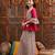 girls floral printed gotta patti bell sleeves pure cotton top with palazzos (iw-greymulti)