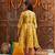 girls printed cotton fit & flare cotton ethnic dress (iw-yellowbrocade)
