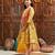 girls printed cotton fit & flare cotton ethnic dress (iw-yellowbrocade)