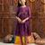 girls printed fit & flare georgette ethnic dress (iw-purpleggt)