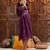 girls printed fit & flare georgette ethnic dress (iw-purpleggt)
