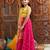 girls woven design ready to wear lehenga with blouse & dupatta (l-magentamirror)