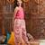 girls embroidered regular mirror work kurta with dhoti pants (dh-pinkpatra)