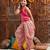 girls embroidered regular mirror work kurta with dhoti pants (dh-pinkpatra)