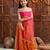 girls embellished sequinned ready to wear lehenga & blouse with dupatta (l-orangegotalace)