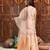 girls floral printed regular kurta with sharara & with dupatta (sha-peachmultifloral)