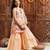 girls floral printed regular kurta with sharara & with dupatta (sha-peachmultifloral)