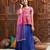girls printed one shoulder ready to wear lehenga & blouse with dupatta (l-magentafoil)