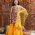 girls floral printed regular gotta patti kurta with sharara & dupatta (sha-magwhitefloral)