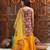 girls floral printed regular gotta patti kurta with sharara & dupatta (sha-magwhitefloral)