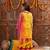 girls ethnic motifs printed regular mirror work kurta with sharara & dupatta (sha-yellowbooti)