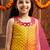 girls ethnic motifs printed regular mirror work kurta with sharara & dupatta (sha-yellowbooti)