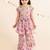 Girls floral printed gotta patti pure cotton kurti with palazzos with dupatta