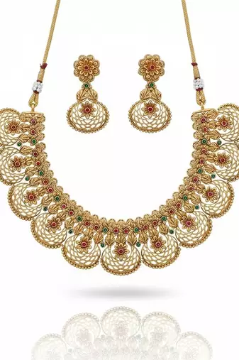 Gold gold plated stainless steel jewellery set