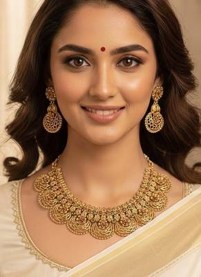 Gold gold plated stainless steel jewellery set 4