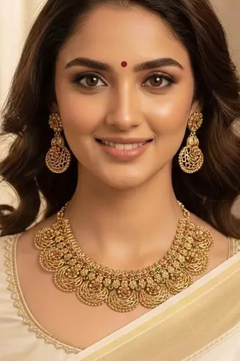 Gold gold plated stainless steel jewellery set