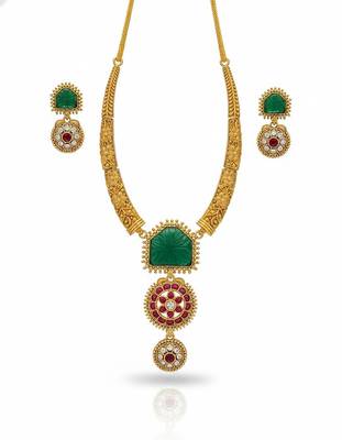 Multicolor gold plated stainless steel jewellery set 3