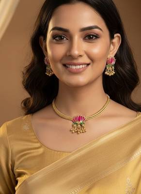 Gold gold plated stainless steel jewellery set 1