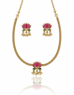 Gold gold plated stainless steel jewellery set 4