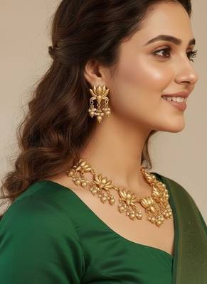 Gold gold plated stainless steel jewellery set 2
