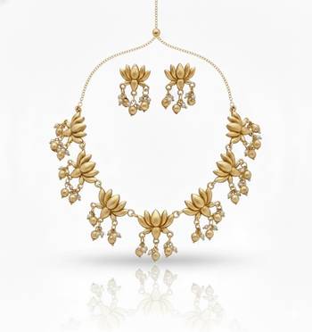 Gold gold plated stainless steel jewellery set 4