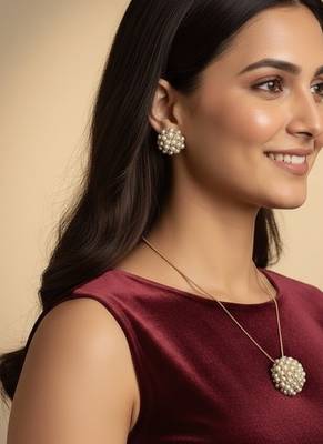 Gold gold plated stainless steel jewellery set 3