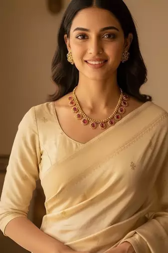 Red gold plated stainless steel jewellery set