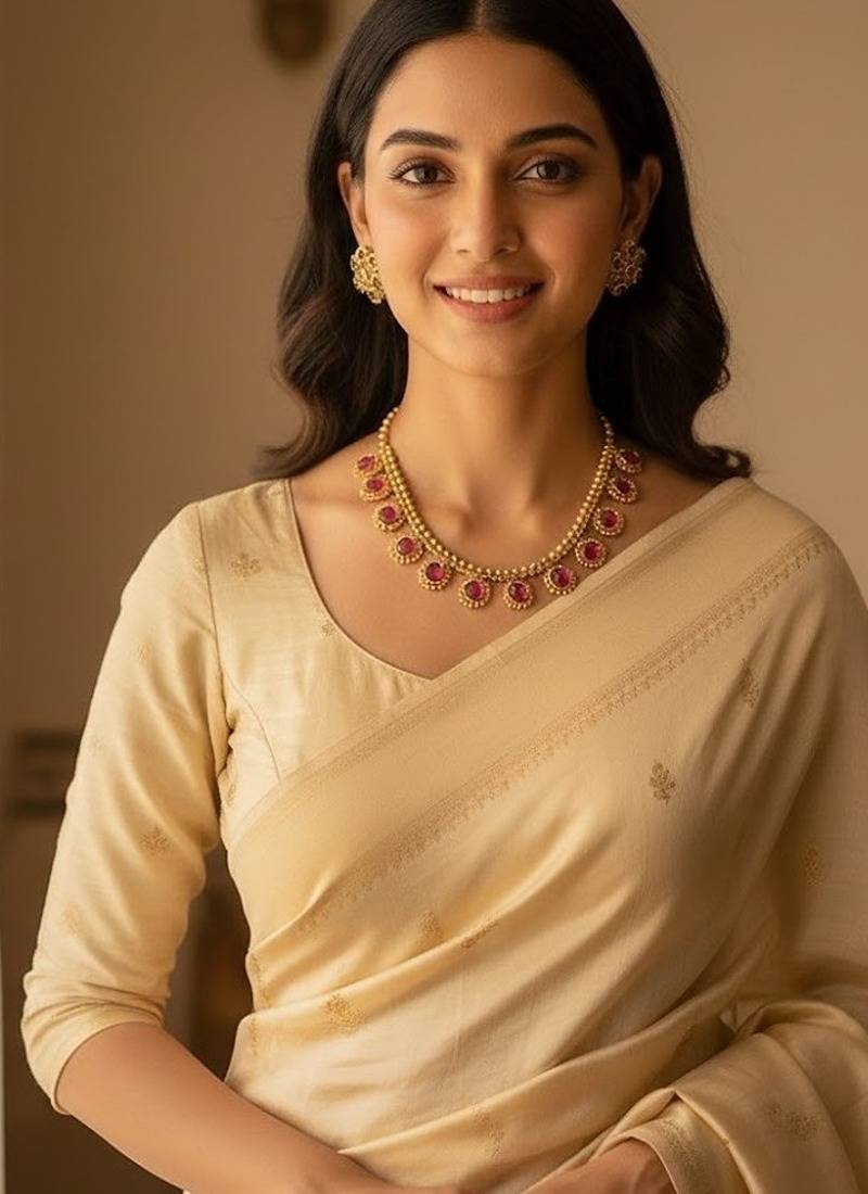 Red gold plated stainless steel jewellery set