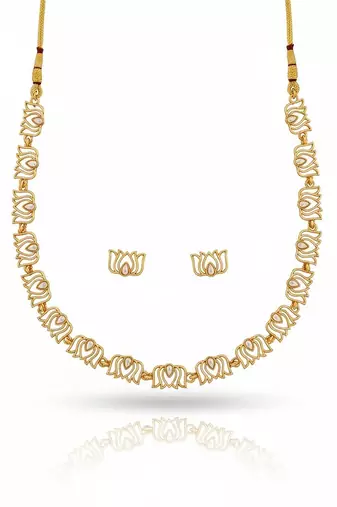 Gold gold plated stainless steel jewellery set