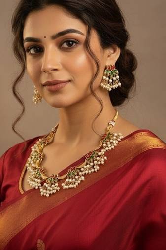 Multicolor gold plated stainless steel jewellery set