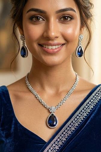 American diamond jewellery set - ideal for fashionable women's statement