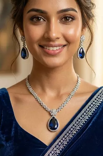 American diamond jewellery set - ideal for fashionable women's statement