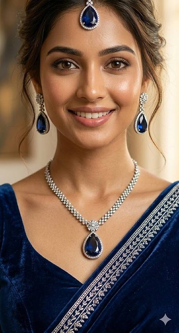 American diamond jewellery set - ideal for fashionable women's statement