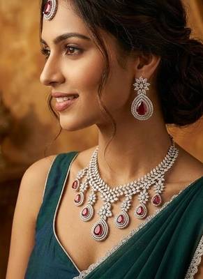 American diamond jewellery set - ideal for fashionable women's statement 3