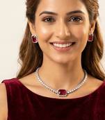 American diamond choker jewellery set - ideal for fashionable women's statement
