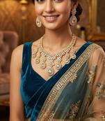 American diamond choker jewellery set - ideal for fashionable women's statement
