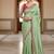 Designer Chinon Saree Decorated With Readymade Sequence Lace  And Contrast Sequence Embroidered Unstitched  Blouse Piece