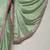 Designer Chinon Saree Decorated With Readymade Sequence Lace  And Contrast Sequence Embroidered Unstitched  Blouse Piece
