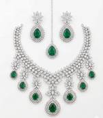 American diamond choker jewellery set - ideal for fashionable women's statement