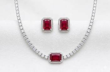 American diamond choker jewellery set - ideal for fashionable women's statement 4