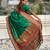 Green soft paithani silk zari weaving saree with matching blouse piece