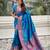 Blue soft paithani silk zari weaving saree with matching blouse piece