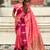 Pink soft silk zari weaving saree with matching blouse piece