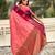 Pink soft silk zari weaving saree with matching blouse piece