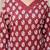 Maroon floral block print cotton straight kurta set with dupatta