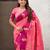 Pink soft silk zari weaving saree with matching blouse piece