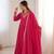 Rani pink embroidered dori sequins zari work chinnon silk fully stitched anarkali gown